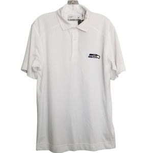 Cutter & Buck Seahawks DryTec Golf Polo Shirt sz S